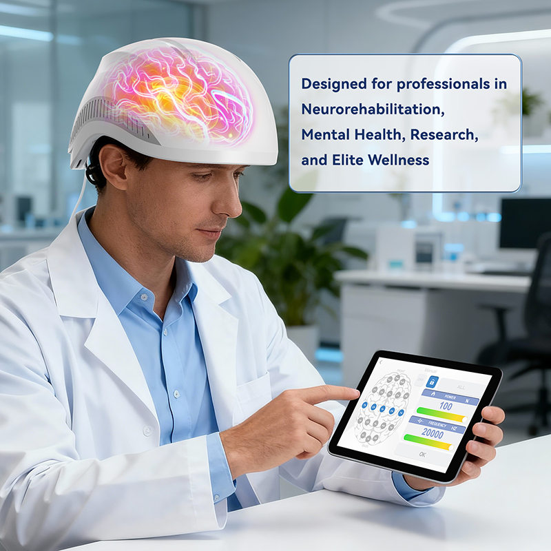 Suyzeko 21-Channel PBM Helmet Targeted Brain Photobiomodulation Beyond Vielight ISO13485 Certified
